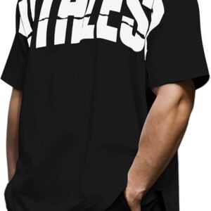 Opomelo Men's Loose Fit Workout T-Shirt Gym Lightweight Cotton Tshirt Casual Crew Nech Printed Tee